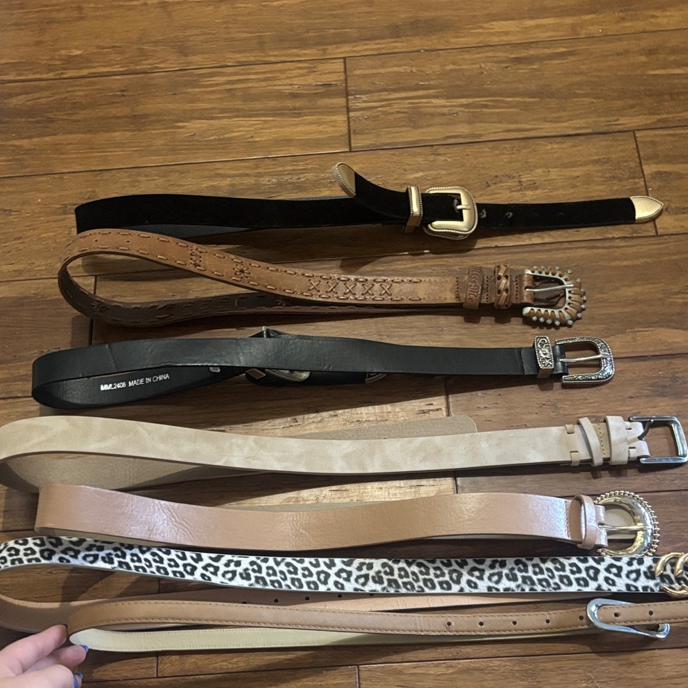Stylish Women's Belt Collection - Black, Brown, Tan